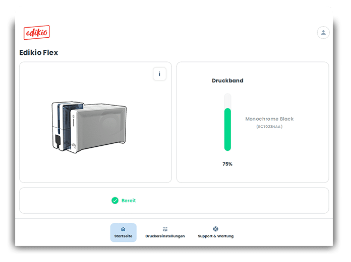 Benutzeroberfläche der Edikio Premium Suite 2